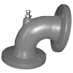 3" Flanged 12 to 14 mil Epoxy Coated Ductile Iron 90 Degrees Elbow | LEMFF390