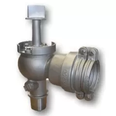 2" Spigot x Gasketed Epoxy Coated Stainless Steel 350 psi LV Series Full Port Angle Valve | LEMLV212SSON