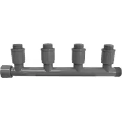 Gray PVC 4 Port Male Valve Manifold | 1301410