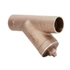 2" IPS Threaded x Threaded 7.45" L Lead-Free Bronze 145LF Series with Brass Plug Y-Strainer | MAT145T08LF