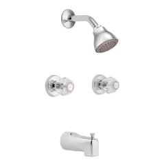 1/2" IPS 2-1/2" 5-1/2" Spout Metal Chrome 2-Handle Chateau Series Tub/Shower Valve and Trim | MON2982EP