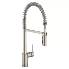 3/8" Compression 21-3/4" Metal Spot Resist Stainless Steel 1-Handle Pre-Rinse Spring Pulldown Kitchen Faucet | MON5923SRS
