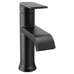 3/8" Compression 5-7/8" x 7-3/8" Metal Matte Black 1-Handle High Arc Bathroom Faucet | MON6702BL
