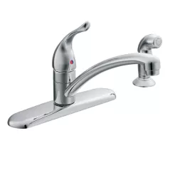 3/8" Compression 8-1/2" Metal Chrome 1-Handle with Side Spray Kitchen Faucet | MON67430