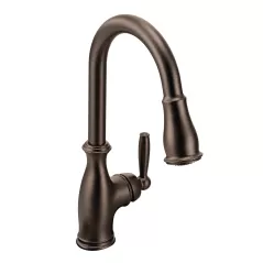 3/8" Compression 15-1/2" Metal Oil Rubbed Bronze 1-Handle High Arc Pulldown Kitchen Faucet | MON7185ORB