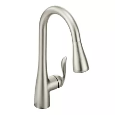 3/8" Compression 15-1/2" Metal Spot Resist Stainless Steel 1-Handle High Arc Pull-Out Kitchen Faucet | MON7594SRS