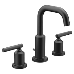 1/2" IPS 8-5/16" Metal Matte Black 2-Handle High Arc Bathroom Faucet | MONT6142BL