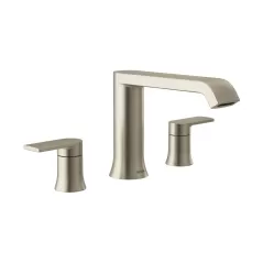 6-15/16" Metal Brushed Nickel 2-Handle Low Arc Roman Tub Faucet | MONT908BN