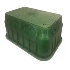 17" x 30" x 15" Rectangular Green Box Irrigation Control Valve Pro-Spec with Overlapping Bolt-Down Green Cover Valve Box | NDB224BCB