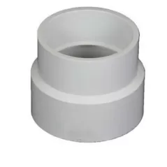 3" x 4" DWV Hub x S&D Hub White PVC DWV to Sewer and Drain Solvent Weld Adapter | NDP3P12