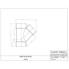 Plastic Trends Wye, Hub PVC P Series Sdr-35 45° | 6P08