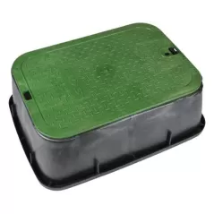 14" x 19" x 6" Rectangular Green Box Irrigation Control Valve Standard Tapered Extension Valve Box | NDB116TBC