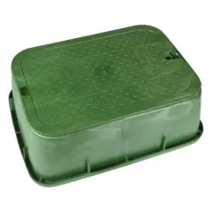14" x 19" x 6" Rectangular Green Box Irrigation Control Valve Standard Tapered Extension Valve Box | NDB116TBC