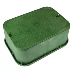19" x 14" x 6" Rectangular Green Box Standard with Cover Extension Valve Box | NDB216