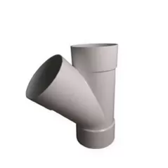 6" x 4" Hub White PVC 45 Degrees Solvent Weld SDR-35 Wye