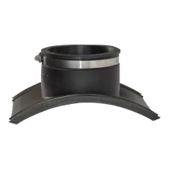 Black PVC Saddle Tee 4 in. 45FS Series Flexible with Clamp | 4T/C