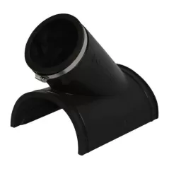 Black PVC Saddle Wye 4 in. 45FS Series Flexible with Clamp | 4Y/C