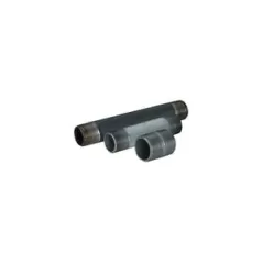 1-1/4" x 2-1/2" MNPT Black Steel Schedule 40 Pipe Nipple | NPB012X025