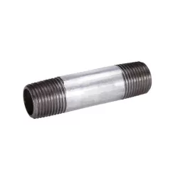 1/2" MPT Galvanized Steel Schedule 40 Pipe Nipple | NPG005X10