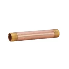 1/2" x 5" Male Threaded Lead-Free Brass Schedule 40 Pipe Nipple | NPZ005X05