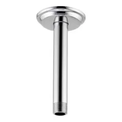 1/2-14 NPT Polished Chrome Brass For Pfirst Series Showerhead Shower Arm and Flange | PPF01506CC
