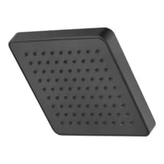 1/2" NPT 7" x 7" x 27/32" Brass Ball Joint Matte Black Square Raincan Showerhead | PPF973228B