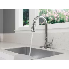 1/2" NPSM 16-1/8" Zinc Polished Chrome 1-Handle Pfirst Series Pull-Down Kitchen Faucet | PPFG529PF2C