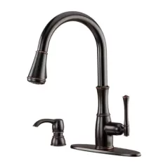 3/8" Female Threaded 16-15/16" Zinc Tuscan Bronze 1-Handle Wheaton Series Pull-Down Kitchen Faucet | PPFGT529WH1Y