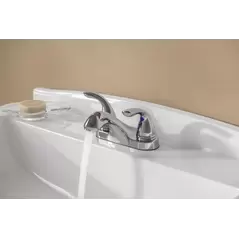 9-5/16" x 3-1/2" Metal Polished Chrome 2-Handle Pfirst Series Centerset Bathroom Faucet | PPFLG1436100