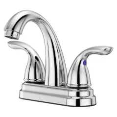 1/2" NPSM 9-11/32" x 5-15/16" Metal Polished Chrome 2-Handle Pfirst Series Centerset Bathroom Faucet | PPFLG1487000