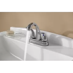 1/2" NPSM 9-11/32" x 5-15/16" Metal Polished Chrome 2-Handle Pfirst Series Centerset Bathroom Faucet | PPFLG1487000