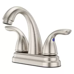 1/2" NPSM 9-11/32" x 5-15/16" Metal Brushed Nickel 2-Handle Pfirst Series Centerset Bathroom Faucet | PPFLG148700K