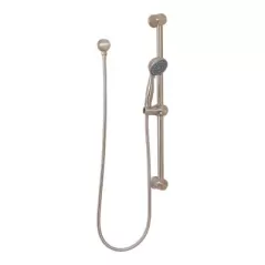 1/2" NPSM 3-3/16" x 8-3/16" Zinc Brushed Nickel Pfirst Series with Slide Bar Handheld Shower | PPFLG16300K