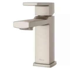 1/2" NPSM 5-15/16" x 1-9/16" Metal Brushed Nickel Deckard Series Single Control Bathroom Faucet | PPFLG42DAPK