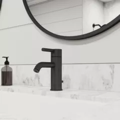 1/2" NPSM 6-11/16" Metal Matte Black Single Control Contempra Series Bathroom Faucet | PPFLG42NB00