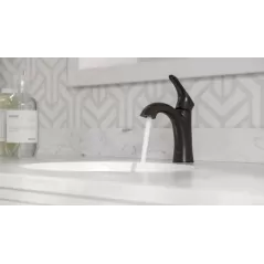 1/2" NPSM 6-1/32" x 6-31/32" Metal Tuscan Bronze Single Control Weller Series Bathroom Faucet | PPFLG42WR0Y