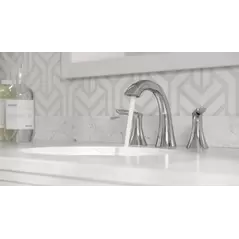 6-23/32" Metal Polished Chrome 2-Handle Weller Series Widespread Bathroom Faucet | PPFLG49WR0C