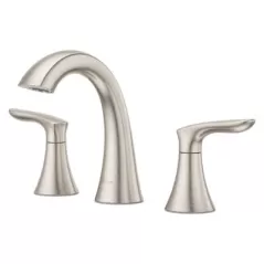 6-23/32" Metal Brushed Nickel 2-Handle Weller Series Widespread Bathroom Faucet | PPFLG49WR0K