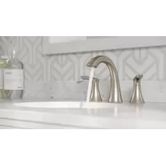 6-23/32" Metal Brushed Nickel 2-Handle Weller Series Widespread Bathroom Faucet | PPFLG49WR0K