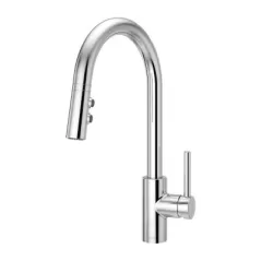 1/2" NPSM 16-3/8" Metal Polished Chrome 1-Handle Stellen Series Pull-Down Kitchen Faucet | PPFLG529SAC