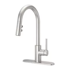 1/2" NPSM 16-3/8" Metal Stainless Steel 1-Handle Stellen Series Pull-Down Kitchen Faucet | PPFLG529SAS