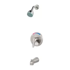 1/2" NPSM 2-13/32" Zinc Brushed Nickel 1-Handle Pfirst Series Tub and Shower Trim | PPFLG89030K