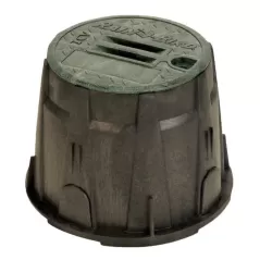 10" x 10.2" Round Green Irrigation Control Valve PVB Professional with Lid Valve Box | RBBPVB10RNDG