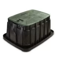 12" Rectangular Black Box VB Golf Jumbo with Green Lid Valve Box | RBGVBJMBGR