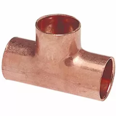 1" x 3/4" x 3/4" Solder Cup Copper 611RR Series Tee | SFCT125