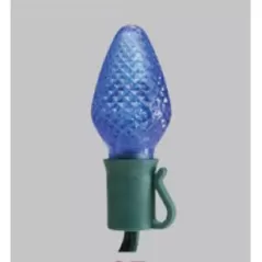 3.6 W 25' 12" Spacing Blue Commercial Grade Traditional Cone LED String Light | SRCC79311RY