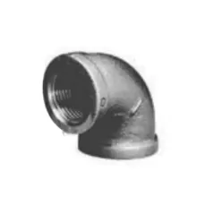 1/2" FNPT Black Malleable Iron 90 Degrees Elbow | TFB90F005