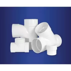 4" Hub x Hub x FIPT PVC P Series SDR-35 Solvent Weld Cleanout Tee | SDPTCO040