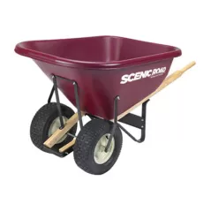 8 cu-ft 800 lb Powder Coated Steel Heavy-Duty Wheelbarrow | SRMM82T