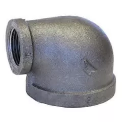 1" x 1/2" FNPT Black Malleable Iron 90 Degrees 1101R Series Domestic Elbow | TFB90F130D